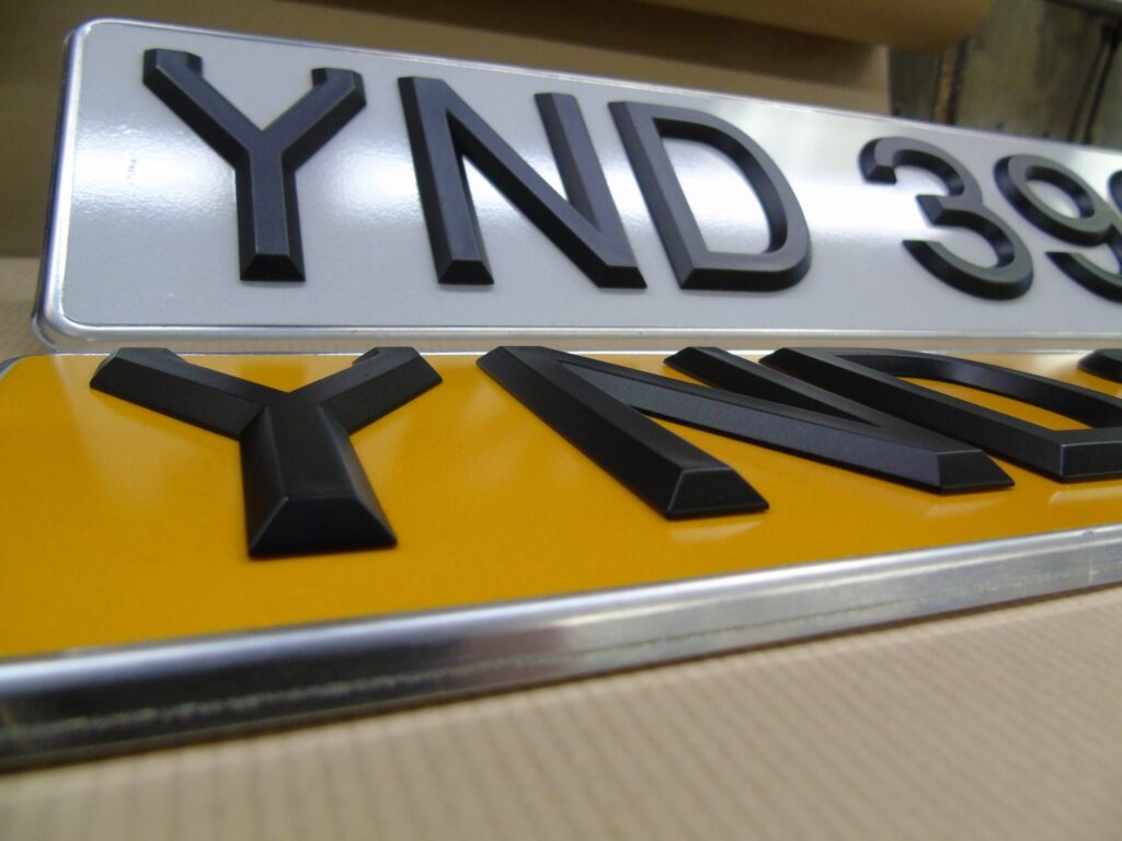 Black Plastic Digit Number Plates