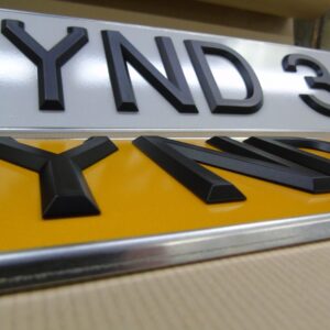 Black Plastic Digit Number Plates