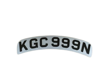 Curved Reflective Motorcycle Plate
