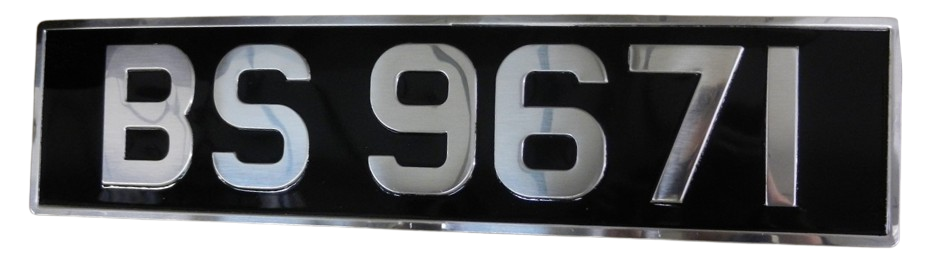 Die Pressed Aluminium Number Plate