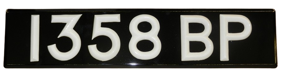 Gothic Aluminium Number Plate