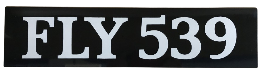 Hand Painted Vintage Number Plate