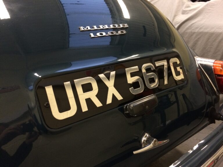 Morris Minor Rear Plate