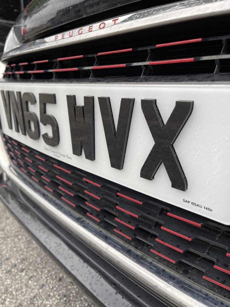 Peugeot 4D Number Plate