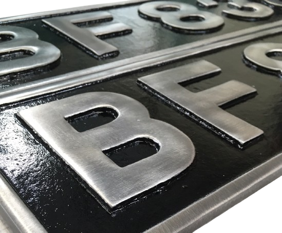 Solid Cast Number Plates