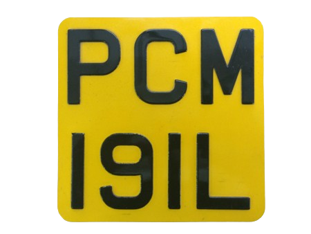 Standard Reflective Motorcycle Plate